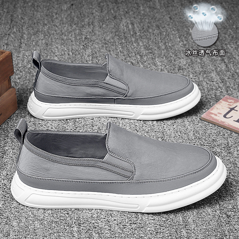 Men Sneakers Casual Breathable Light Loafers Men Black Gray