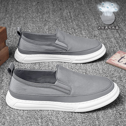 Men Sneakers Casual Breathable Light Loafers Men Black Gray