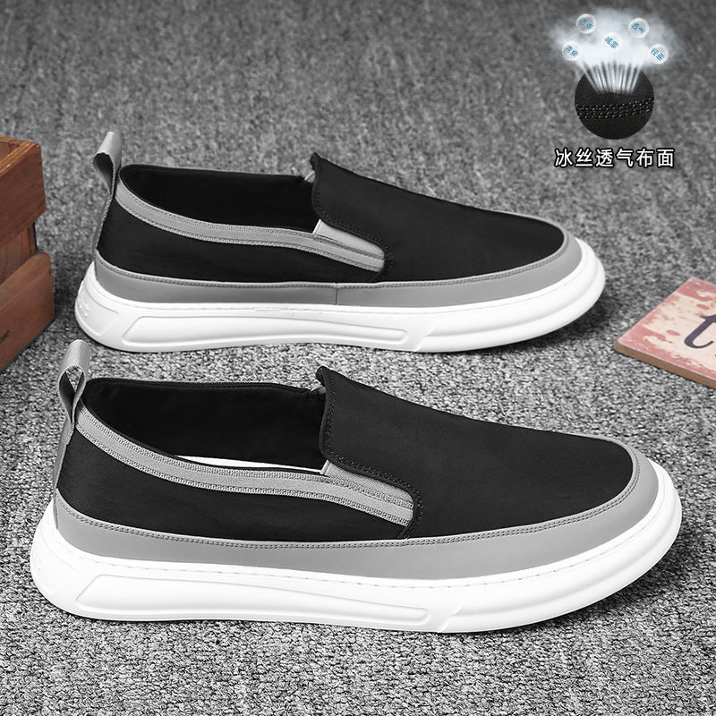 Men Sneakers Casual Breathable Light Loafers Men Black Gray