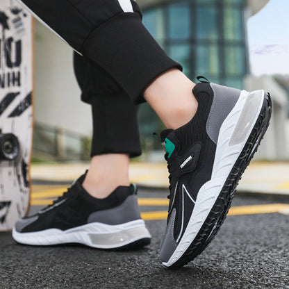 Color-blocked Sneakers Fashion Breathable Lace Up Mesh